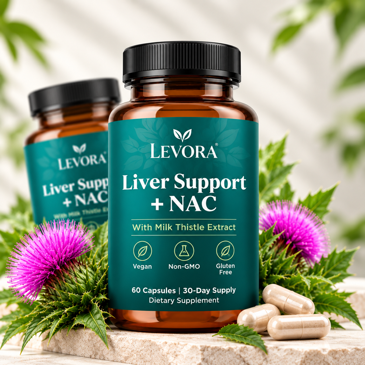 Levora Liver Support + NAC – 60 Capsules