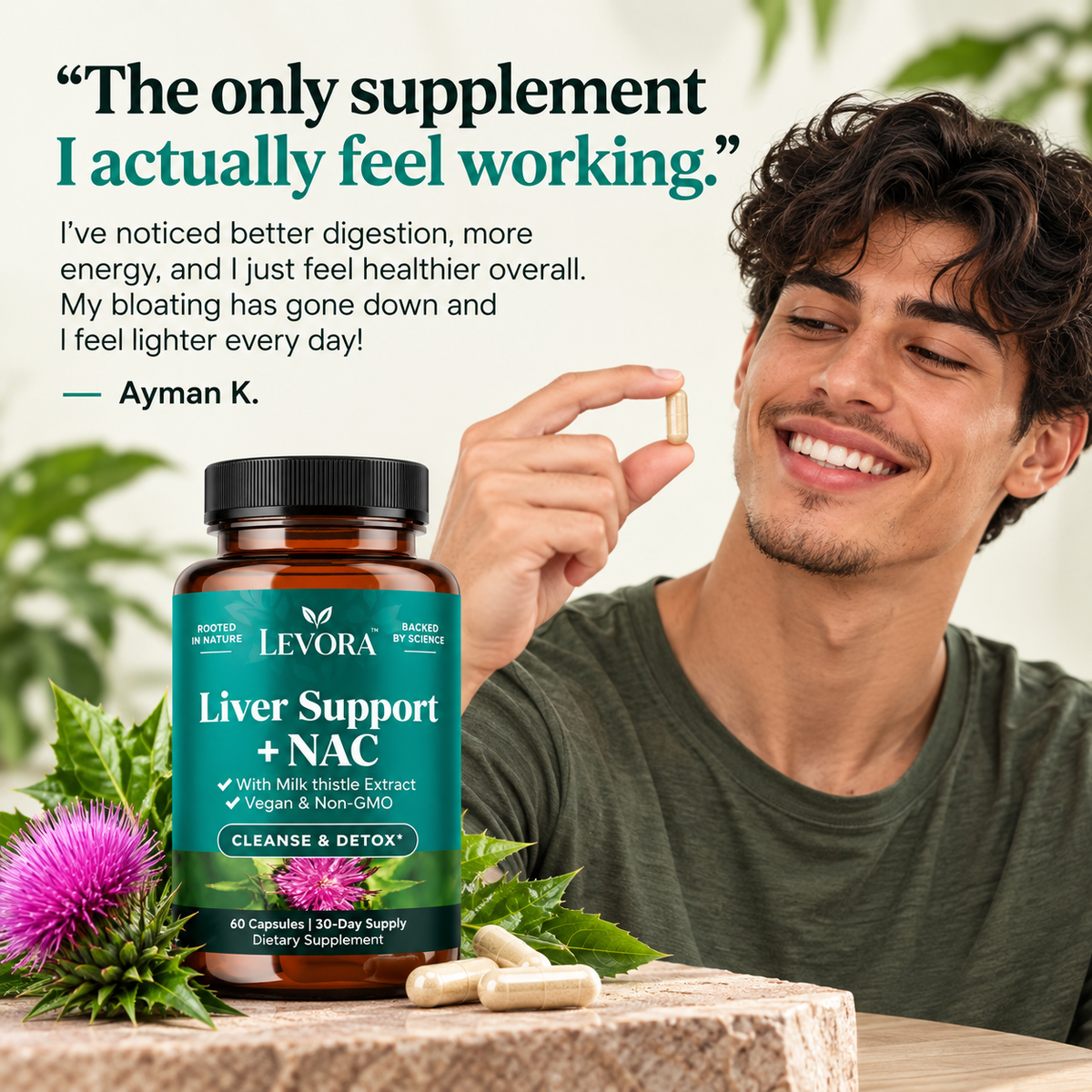Levora Liver Support + NAC – 60 Capsules